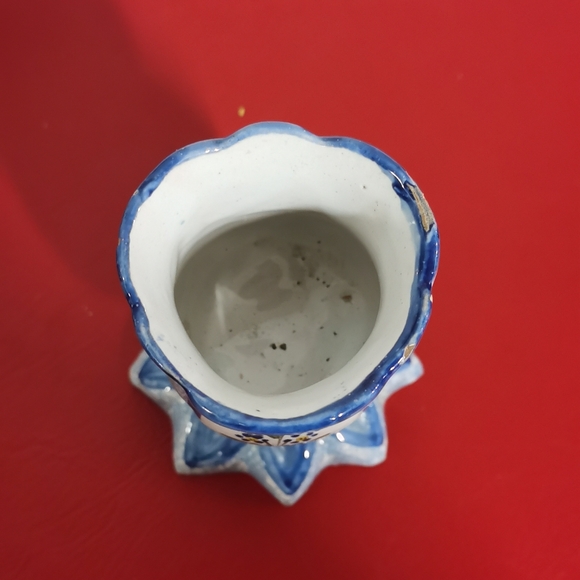 Vintage HB Henriot Quimper France Hand Painted Woman & Man Egg Cup Signed HB - Picture 4 of 6